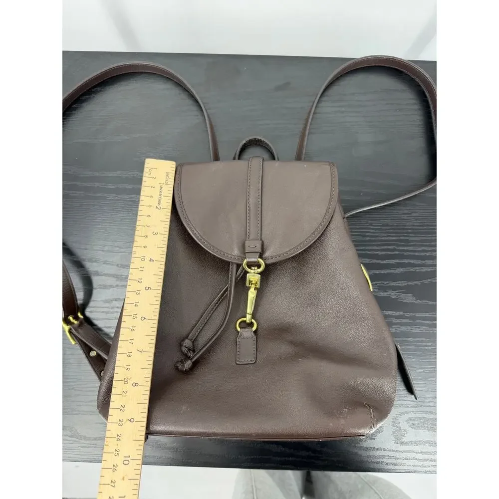 Vintage Coach Legacy Backpack 09368 Brown Leather Drawstring Turnlock Bag Y2K - Picture 15 of 16